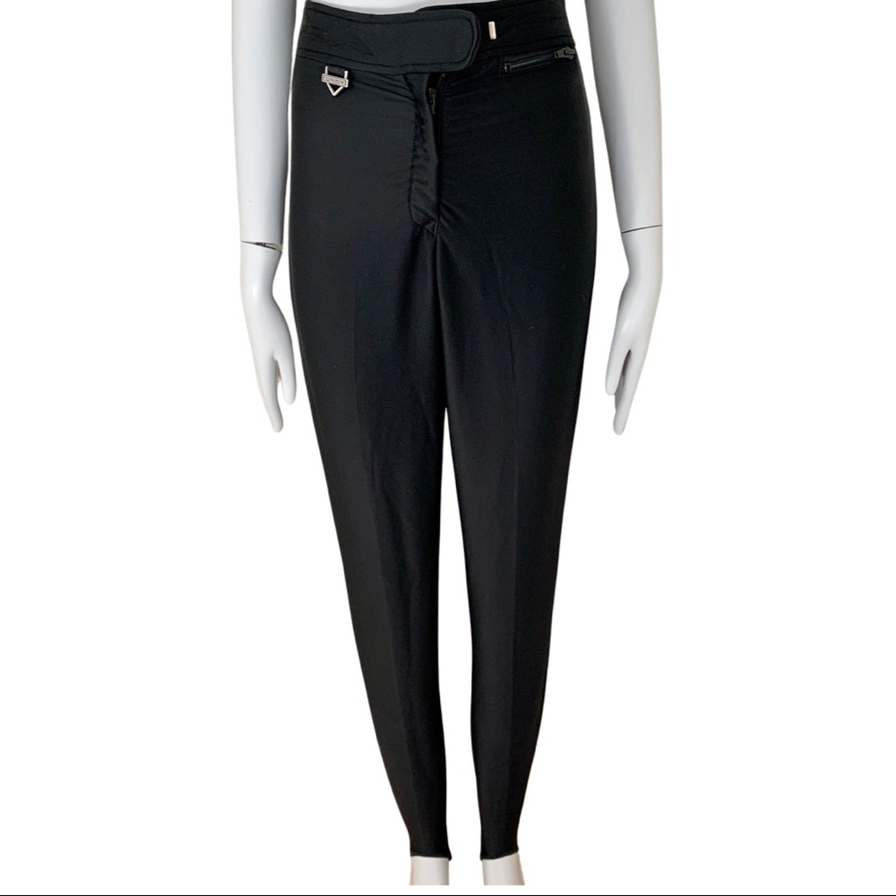FERA SKIWEAR Vintage Black Stirrup Ski Stretch Pants